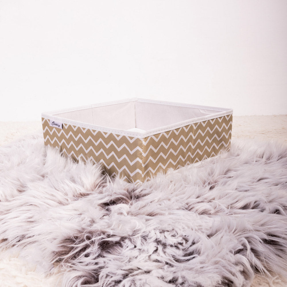 Beige Zig Zag Pack of 6 Drawer Organizer Stylish Storage Solution