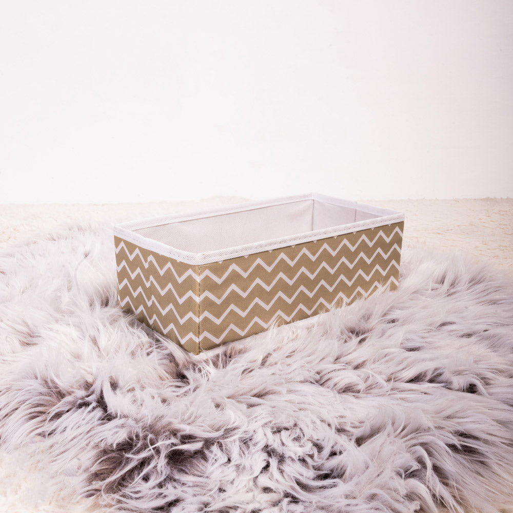 Beige Zig Zag Pack of 6 Drawer Organizer Stylish Storage Solution