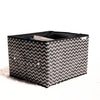 Black Zig Zag Multi-Compartment Jeans Storage Organizer for Closet