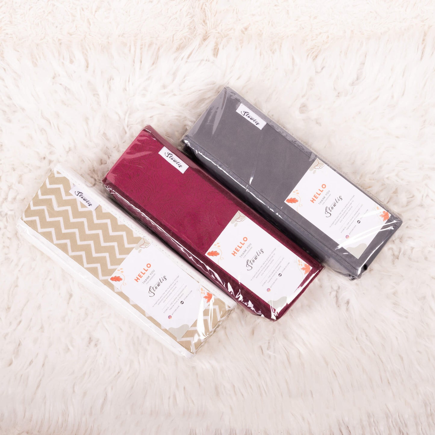 Charcoal Pack of 4 Drawer Storage Organizer Set for Accessories