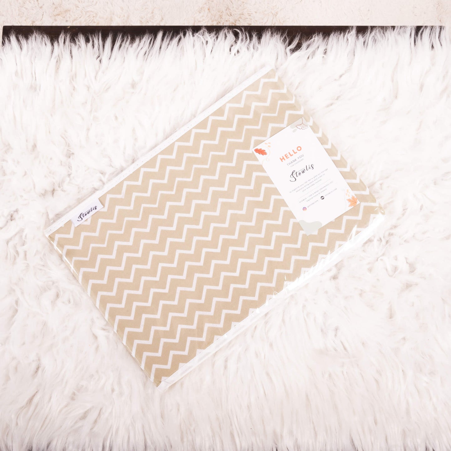 Beige Zig Zag Jeans Wardrobe Organizer Storage Box for Closet