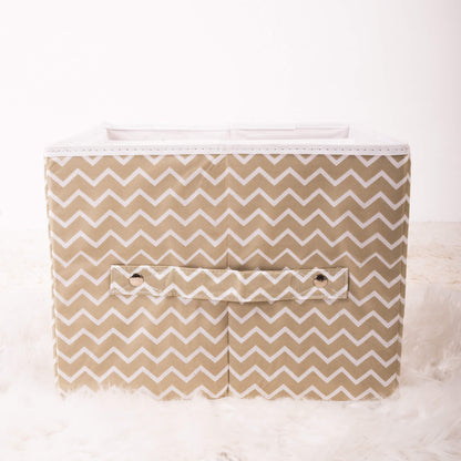 Beige Zig Zag Jeans Wardrobe Organizer Storage Box for Closet
