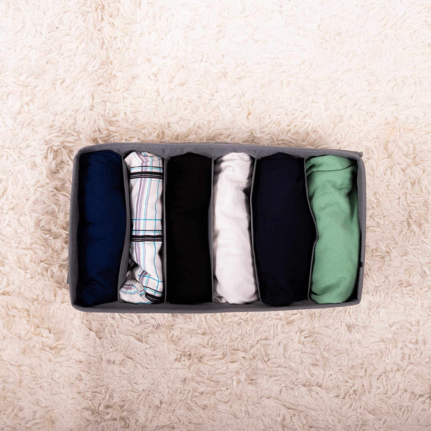 Charcoal Pack of 4 Drawer Storage Organizer Set for Accessories