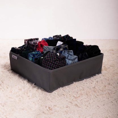 Charcoal Pack of 4 Drawer Storage Organizer Set for Accessories